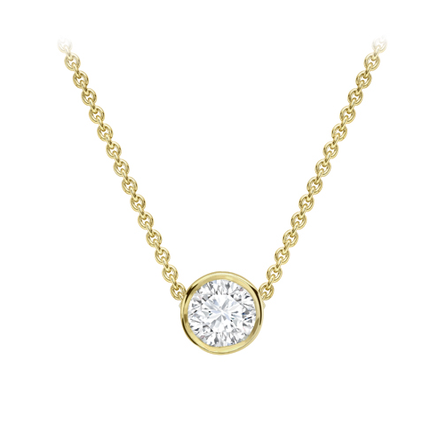 18ct yellow gold 0.14ct diamond slider pendant necklace Pendant Stubbs   