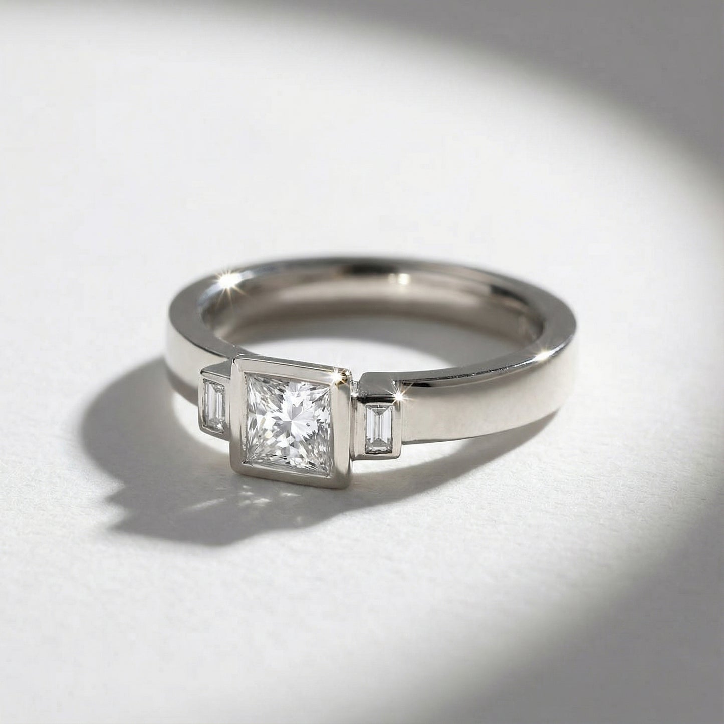 18ct white gold 0.60ct natural diamond trilogy ring Ring Rock Lobster