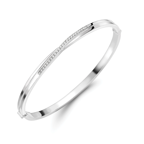 18ct white gold Montrose Bangle Bangles Stubbs   