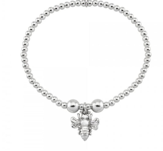 Silver bee bracelet