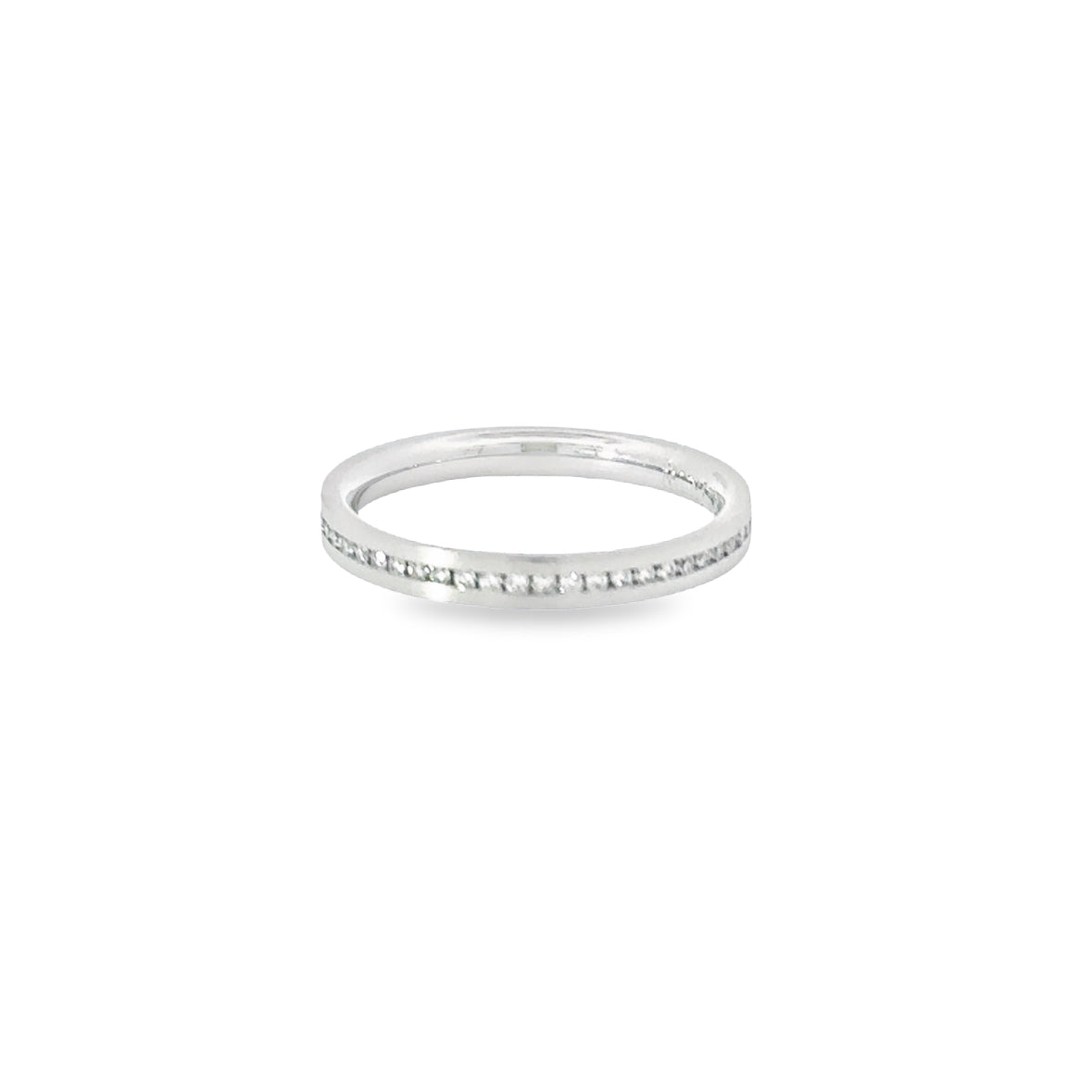 Platinum & diamond half eternity band Ring Gerstner   