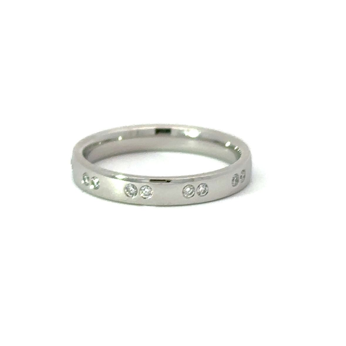 Gerstner Platinum brilliant cut diamond pairs in a full eternity band size L Ring Gerstner   