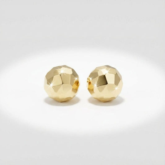 9ct yellow gold 4mm faceted ball stud earrings Earrings Stubbs