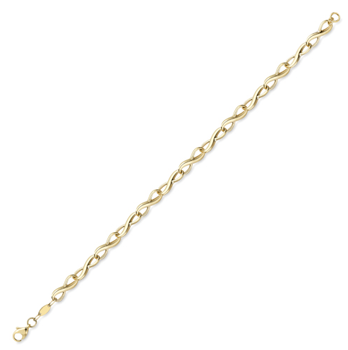 9ct yellow gold fancy infinity link bracelet Bracelet Stubbs