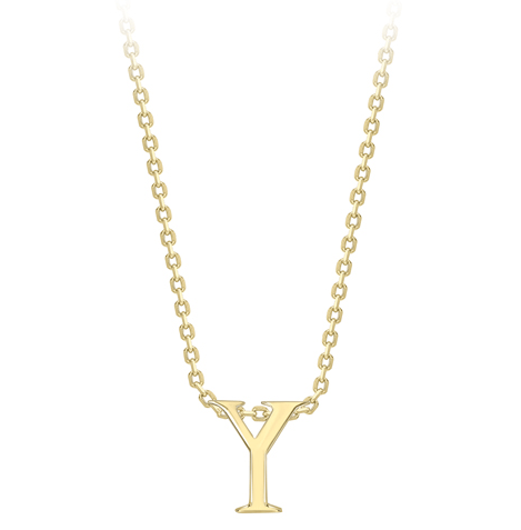 Pendant 9ct Yellow Gold Initial Pendants A-Z