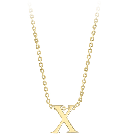 Pendant 9ct Yellow Gold Initial Pendants A-Z