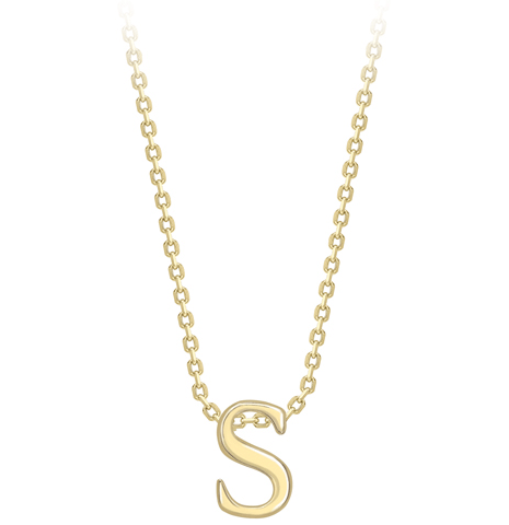 9ct Yellow Gold Initial Pendants A-Z Pendant Stubbs S
