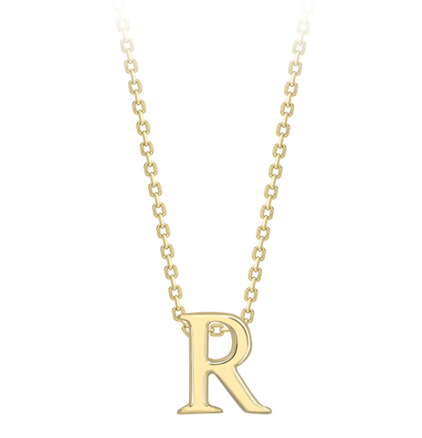 9ct Yellow Gold Initial Pendants A-Z Pendant Stubbs R