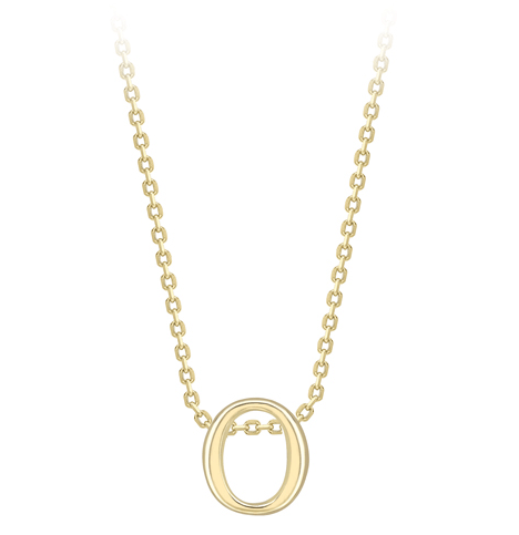 9ct Yellow Gold Initial Pendants A-Z Pendant Stubbs O