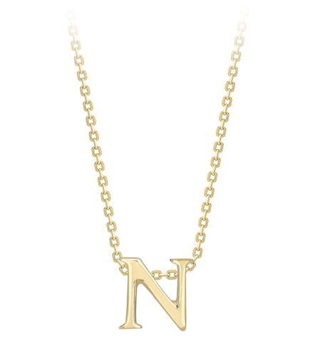 9ct Yellow Gold Initial Pendants A-Z Pendant Stubbs N