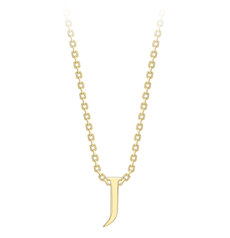 9ct Yellow Gold Initial Pendants A-Z Pendant Stubbs J