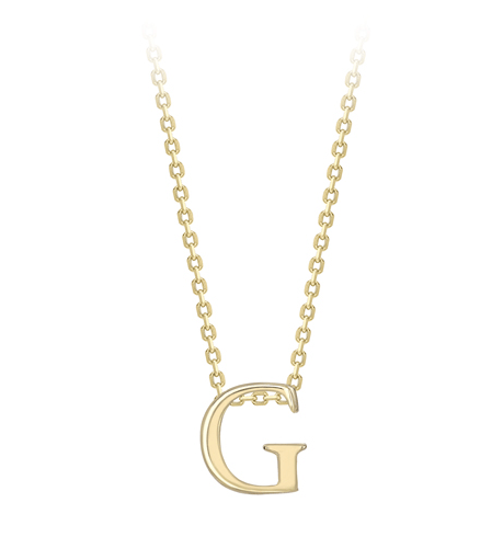 9ct Yellow Gold Initial Pendants A-Z Pendant Stubbs G