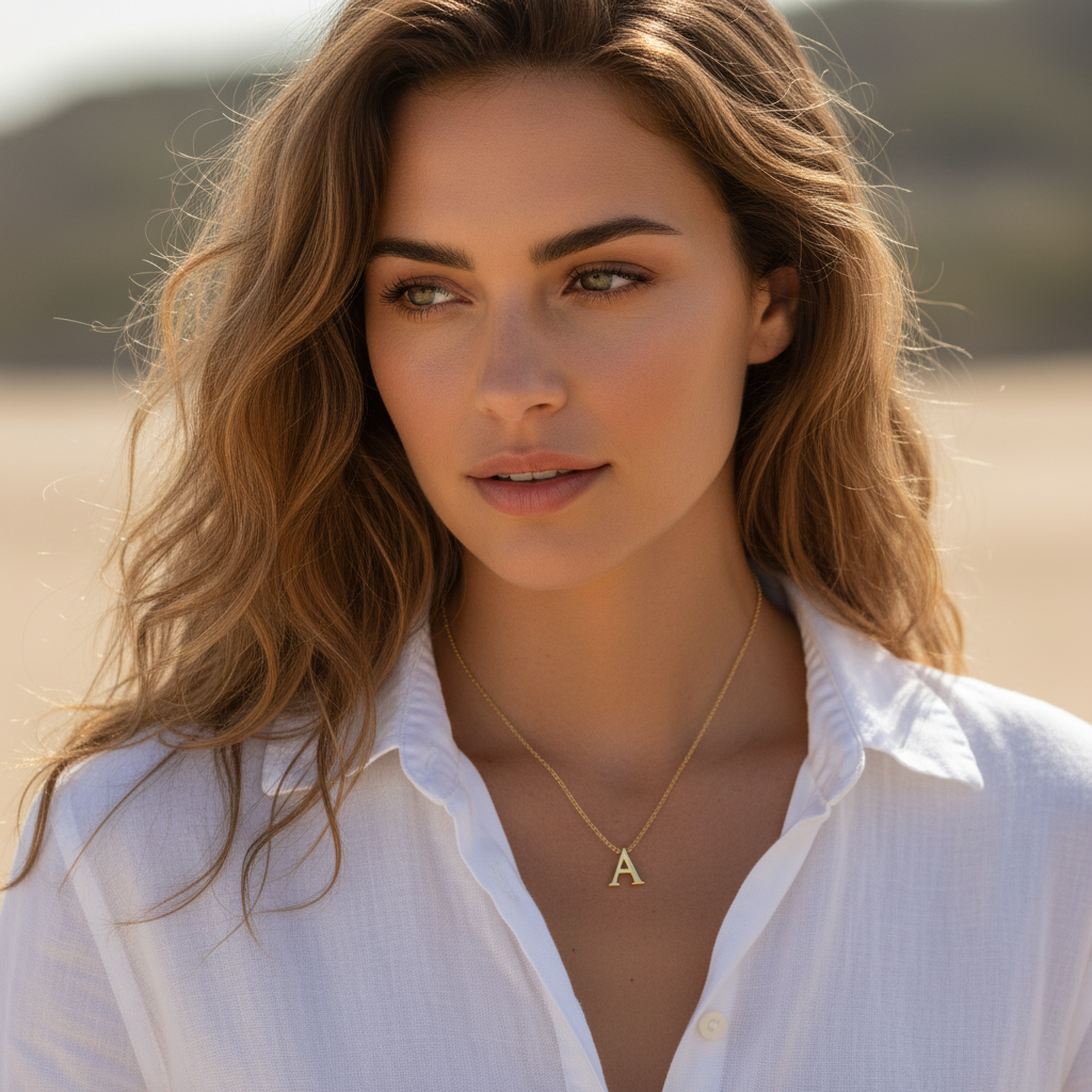 9ct Yellow Gold Initial Pendants A-Z Pendant Stubbs