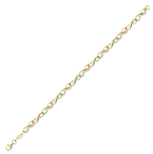 9ct yellow gold fancy infinity link bracelet Bracelet Stubbs   