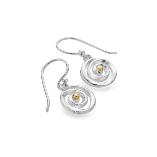 Artistry circular organic earrings with natural spiral Earrings Sea Gems Ltd