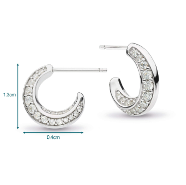 Bevel Cirque Pavé Hoop Earrings