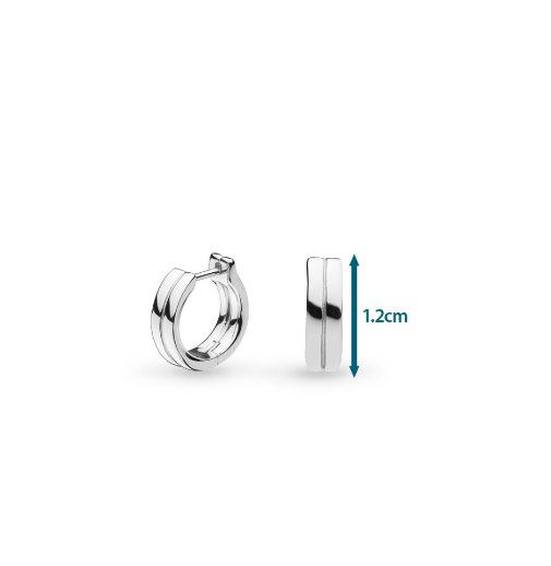 Bevel Unity Huggie Hoop Earrings Earrings Kit Heath   