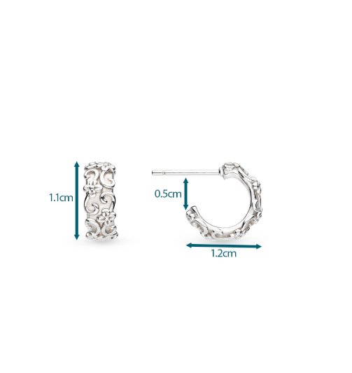 Blossom Honey Flower Chunky Hoop Earrings Earrings Kit Heath