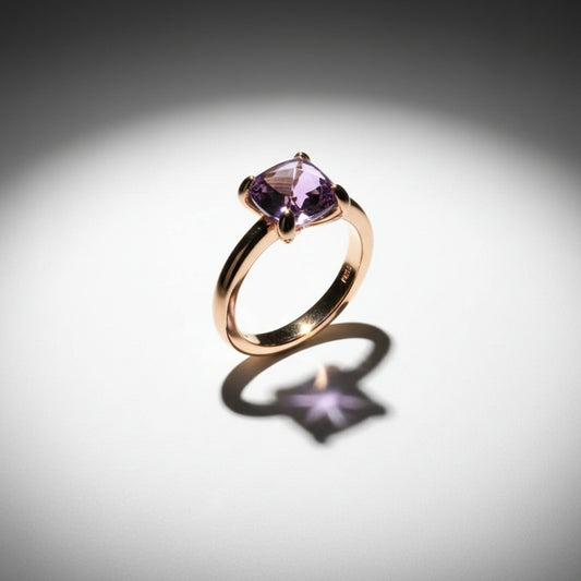Buchwald 3.00ct amethyst ring set in 18ct rose gold