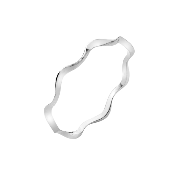 Causing ripples silver bangle Bangles Sea Gems Ltd