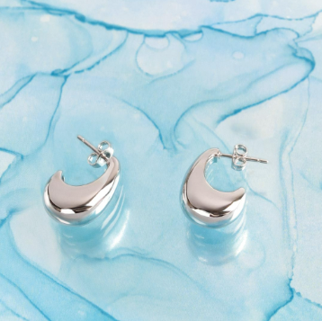 Smooth Coast Pebble Grande Hoop Earrings