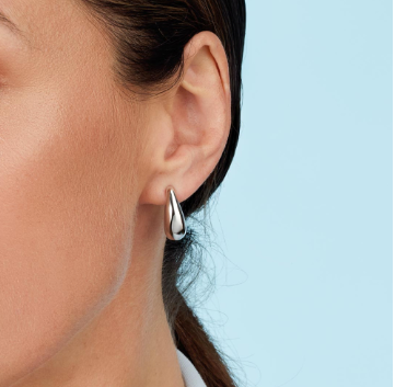 Smooth Coast Pebble Grande Hoop Earrings