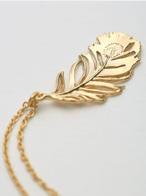 Alex Monroe peacock feather necklace Pendant Alex Monroe