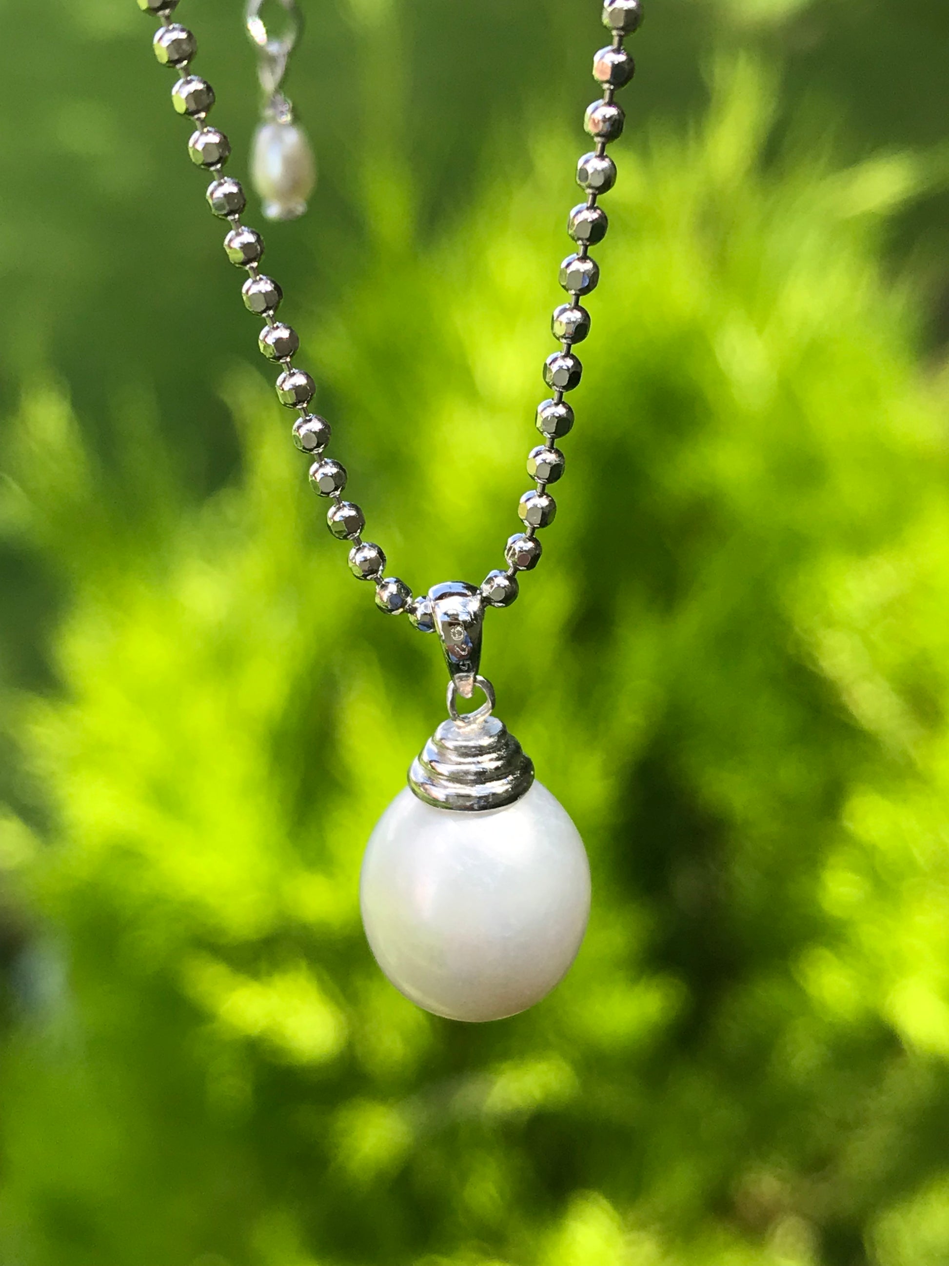 Claudia Bradby Silver white pearl peregrina pendant Pendant Claudia Bradby   