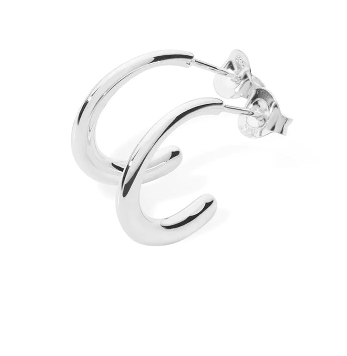 Silver medium hoop earrings Earrings Lucy Q   