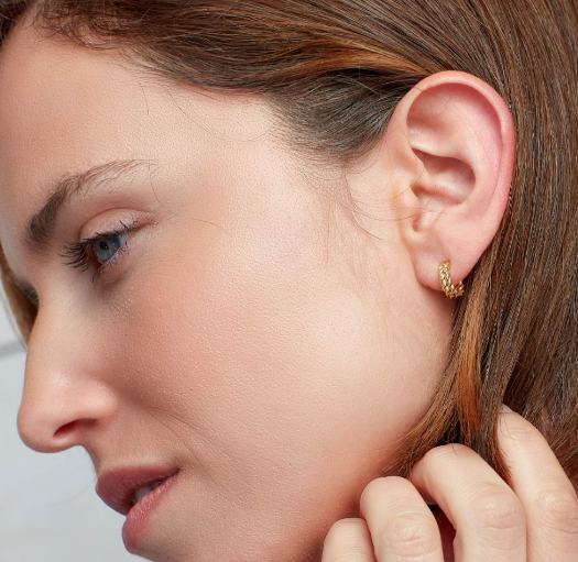 Marina Rope Golden Stud Hoop Earrings Earrings Kit Heath   