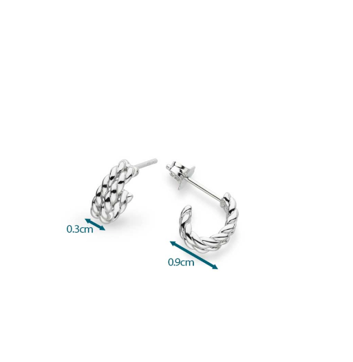 Marina Rope Stud Hoop Earrings Earrings Kit Heath   