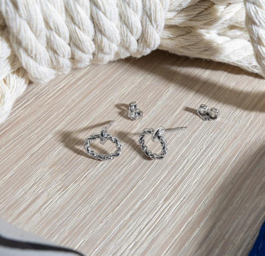 Marina Rope Twist Oval Stud Earrings Earrings Kit Heath   