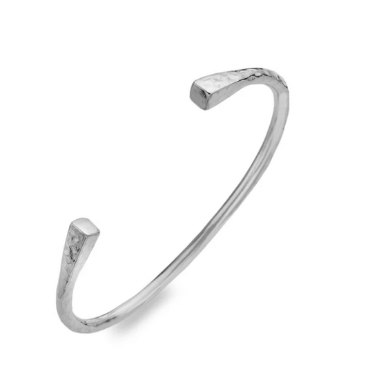 Molten Rock Silver Torq Cuff Bangle