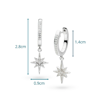 North Star Hoop Earrings