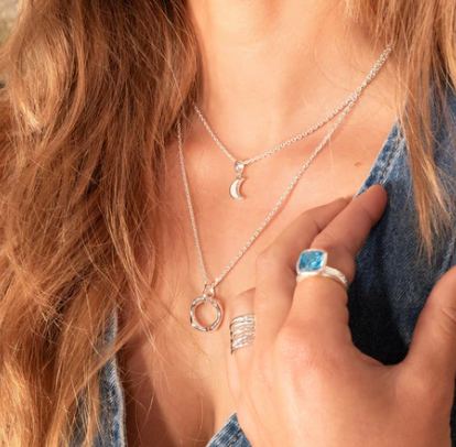 Ocean Tides Pendant Necklace Sea Gems Ltd