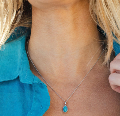 Pebble Azure Gemstone Necklace Necklaces Kit Heath   