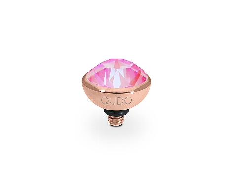 Qudo Ring Rose Gold Top Lotus Pink Delite Bottone 10mm 615525 Ring Topper Qudo Composable Rings   