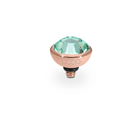 Qudo Ring Rose Gold Top Chrysolite Bottone 10mm 615660 Ring Topper Qudo Composable Rings   