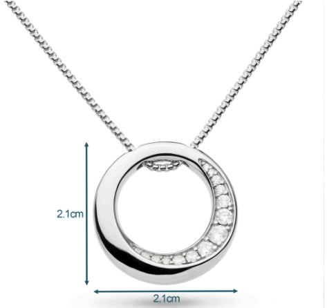 Bevel Cirque CZ Reversible Pendant Necklace Pendant Kit Heath   