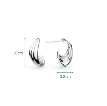 Shell Wave Hoop Earrings