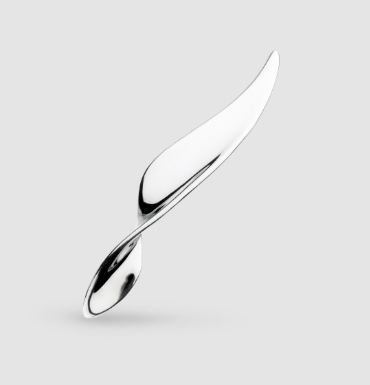 Silver Serenity Curve Brooch
