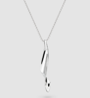 Silver Serenity Curve Necklace