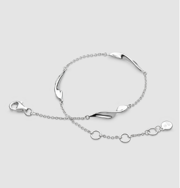 Silver Serenity Curve Station Bracelet