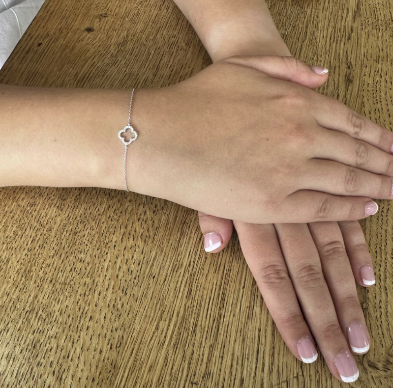 Micro Vintage Clover Bracelet Stone Set