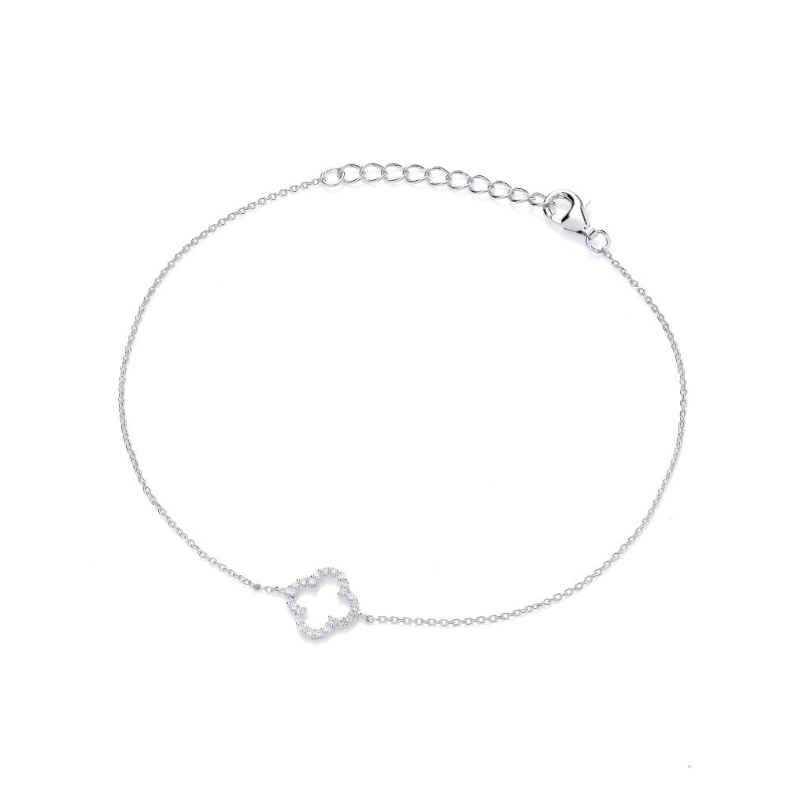 Micro Vintage Clover Bracelet Stone Set