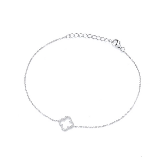 Micro Vintage Clover Bracelet Stone Set