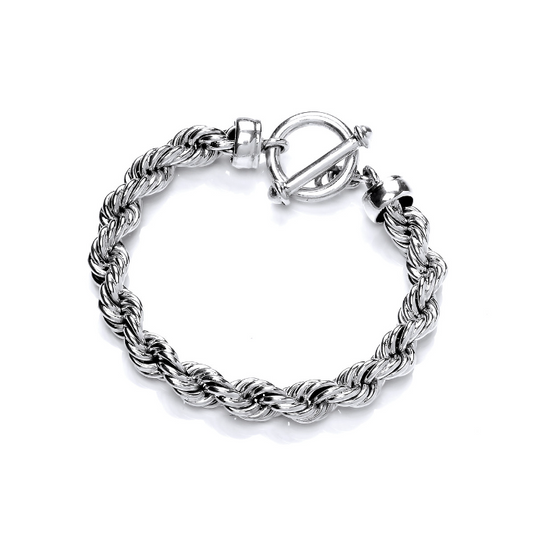 Weighty Sterling Silver Twisted Rope Bracelet Bracelet Cavendish French   