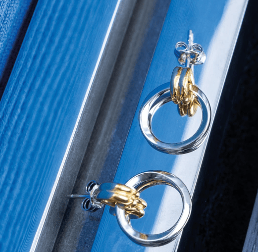 Bevel Unity Golden Drop Stud Earrings Earrings Kit Heath