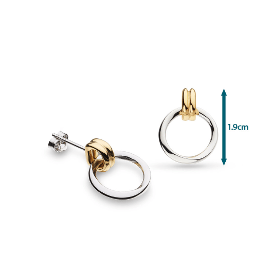 Bevel Unity Golden Drop Stud Earrings Earrings Kit Heath