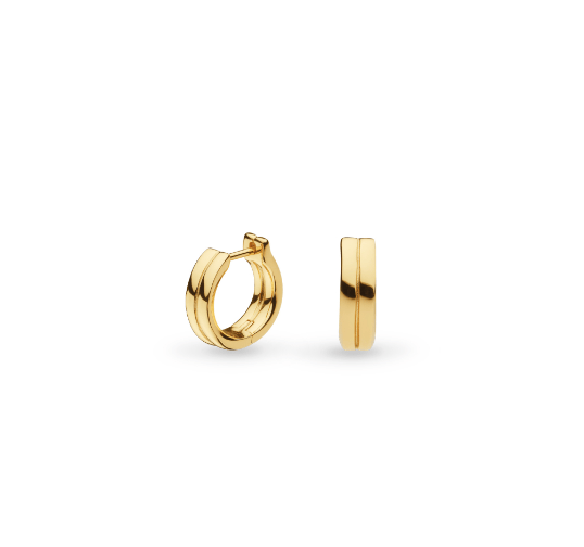 Bevel Unity Golden Huggie Hoop Earrings Earrings Kit Heath